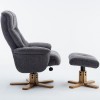 Dubai Recliner Chair & Footstool in Lisbon Grey